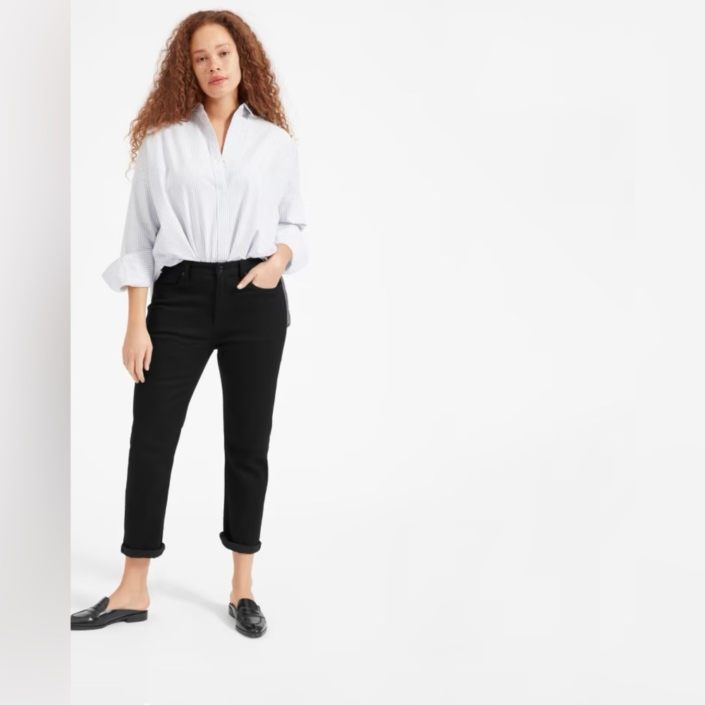 Everlane The modern boyfriend jean in black (size 25)